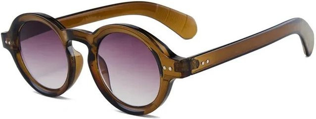 SNQP Lesebrille, rund, Unisex, Kunststoff, Vollrand, hellbraun - Bild 1