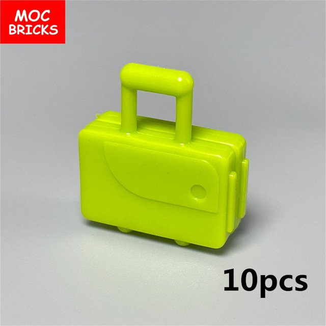 Yiran toy Reisekoffer Bausteine Zubehör apfelgrüne 10-teiliges Set - Bild 1