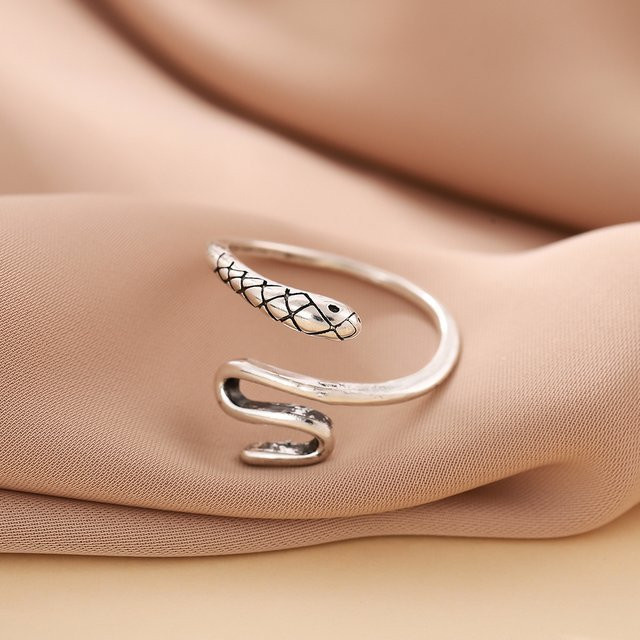 GaGa-Duck Ring, 925 Silber, Schlange, Vintage - Bild 1