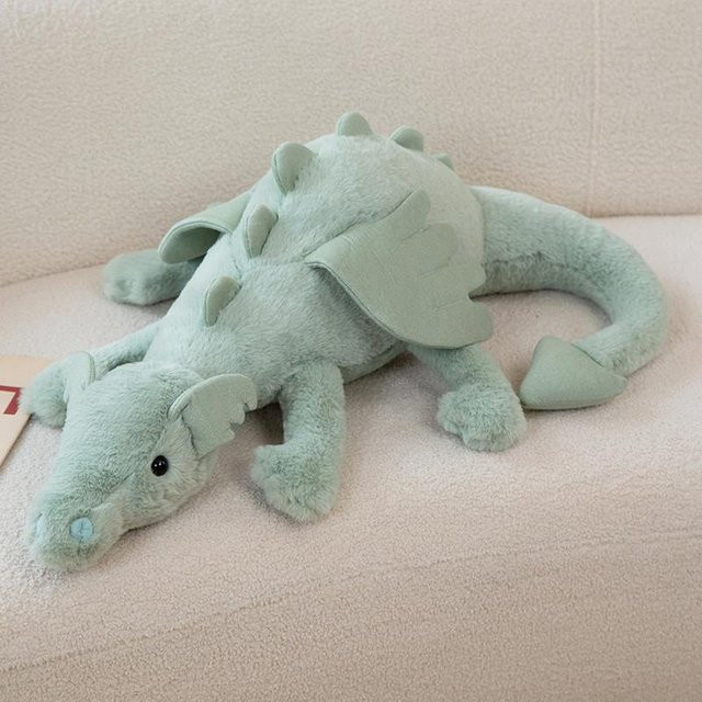 Kidsly Cartoon Fliegender Drache Plüschtier, Blau Grün Weiß Rosa, ab 14 Jahren - Bild 1