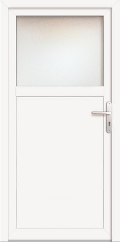 Meeth Nebeneingangstür ProM 01 in Weiß mit satiniertem Glaseinsatz, nach innen öffnend, B/H: 98,0 x 200,0 cm - Bild 1
