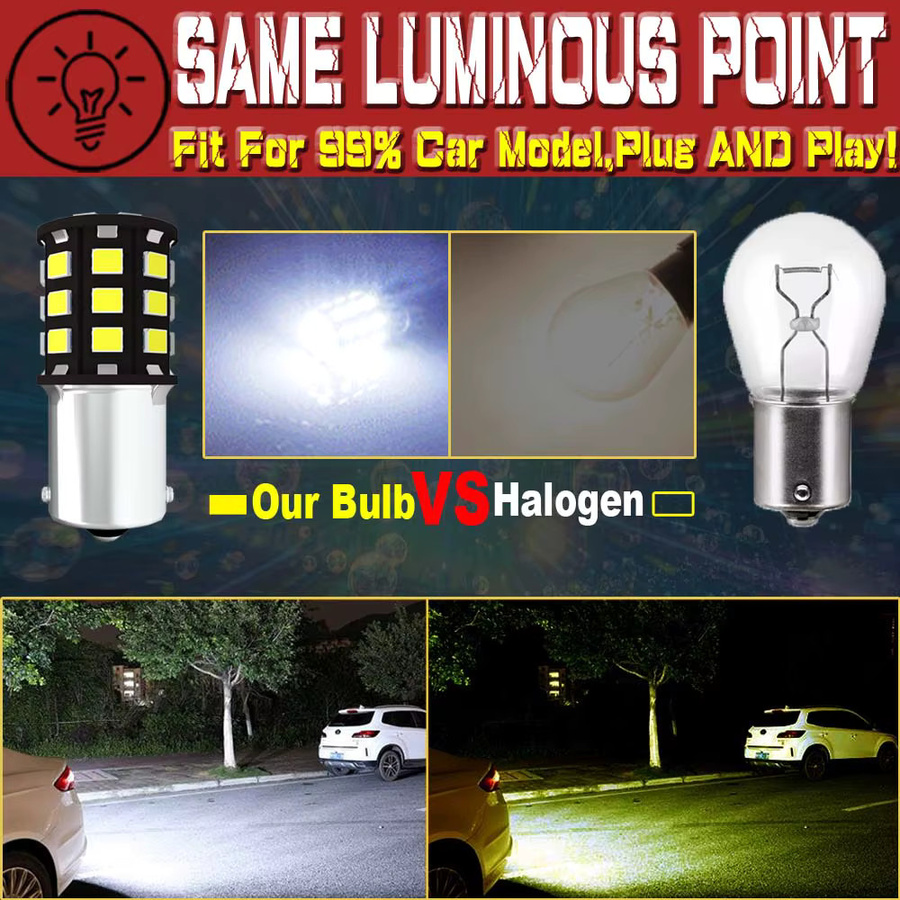 Neallor LED Rückfahrscheinwerfer Set P21W 1156 7506 BA15S für BMW E46 E39 E30 E84 E34 F48 E53 F45 F46 12V - Bild 6