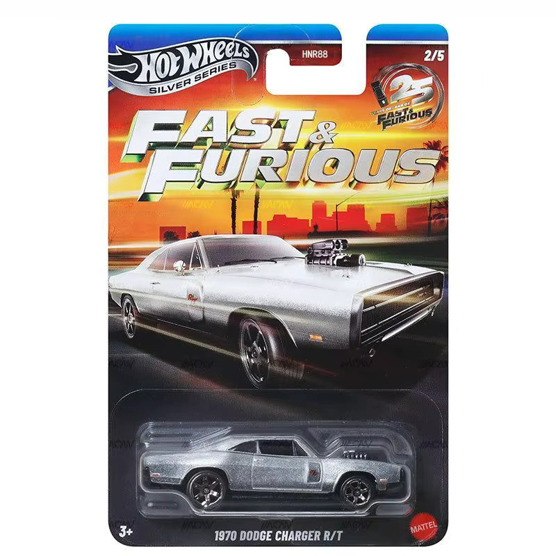 Hot Wheels Fast & Furious Q 1970 Dodge Charger Toyota Supra, Druckguss-Modellauto, 1:64, ab 14 Jahren - Bild 2