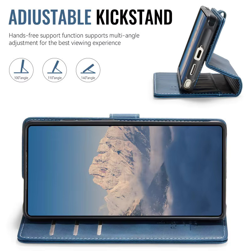 MAGKING 2-in-1 Leder-Handyhülle mit abnehmbarem Kartenfach für Samsung Galaxy S25 Ultra S24 FE S26 Plus A57 A37 A56 A36 in Schwarz - Bild 2
