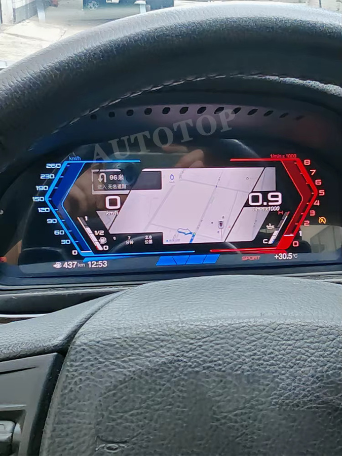 AUTOTOP 12,3 Zoll kabelloses Carplay digitales Instrumentenpaneel für BMW X3 F25 X4 F26 X5 F15 X6 F16, Farbe: Schwarz - Bild 6