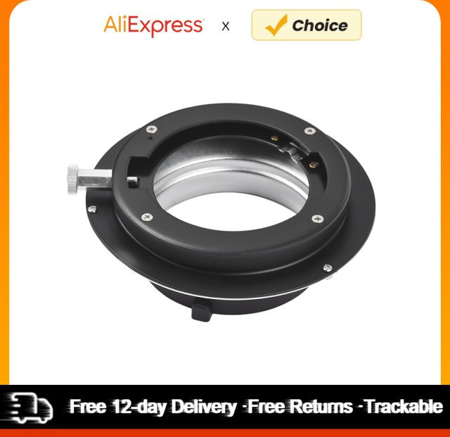 Metall-Speedring-Adapter Konverter von Bowens Mount auf Broncolor Mount für Fotografie-Softboxen in Schwarz - Bild 1