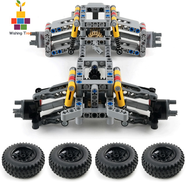 Stemedu MOC 4WD Allradantrieb Bausteine Set mit unabhängiger Federung und Lenkachse in Multicolour - Bild 1