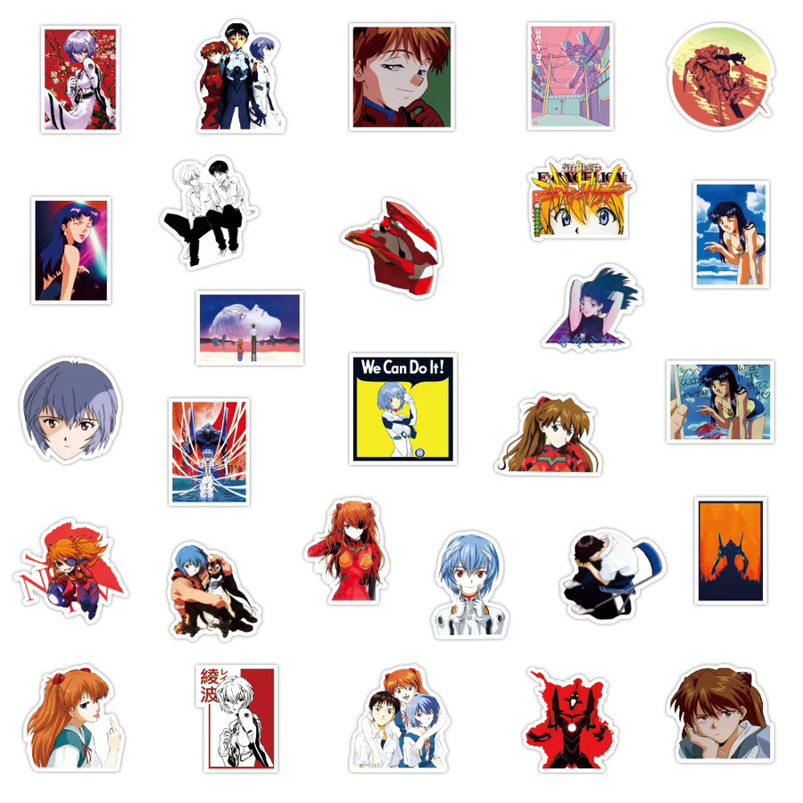 Bandai Evangelion Graffiti-Aufkleber, Bunt / Mehrfarbig, Set / Bundle - Bild 3