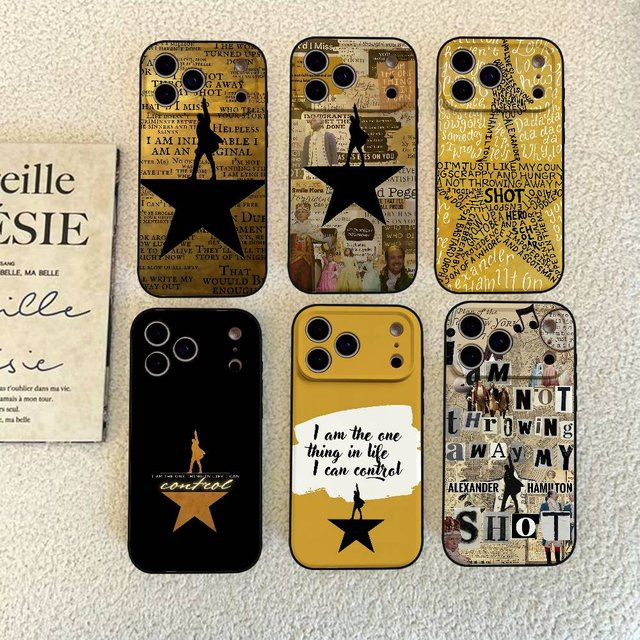 A-Hamilton Musical Lyrics Handyhülle aus weichem Silikon für Apple iPhone Modelle in Multicolour - Bild 1