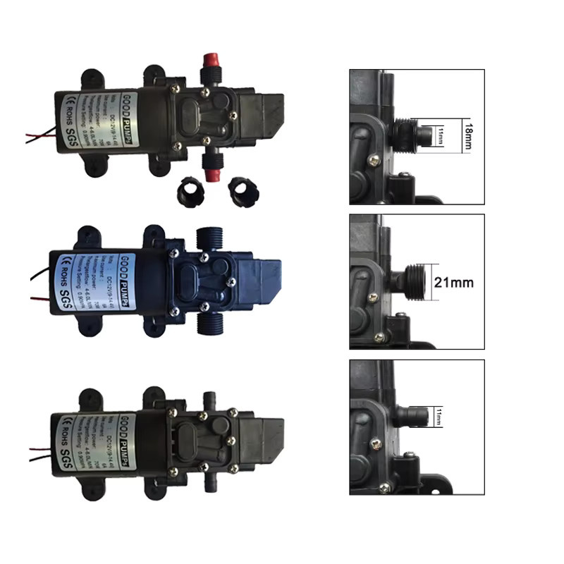 xmshxltd Elektrische Hochdruck-Membranpumpe für die Landwirtschaft, DC 12V 70W, Schwarz - Bild 3