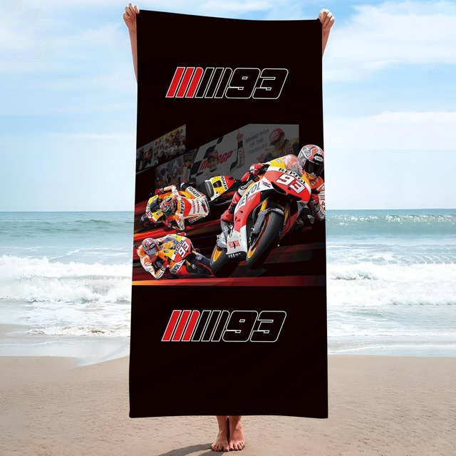 JMG Household Supplies Strandtuch M-Marquez Motorrad Design Multicolour B/H: 75 x 150 cm - Bild 1