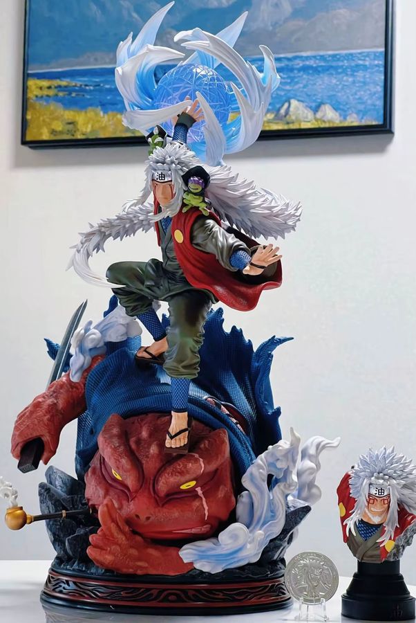 Bandai Naruto Anime Figur Jiraiya PVC Modell Statue zur Desktop Dekoration, Höhe: 39 cm - Bild 4