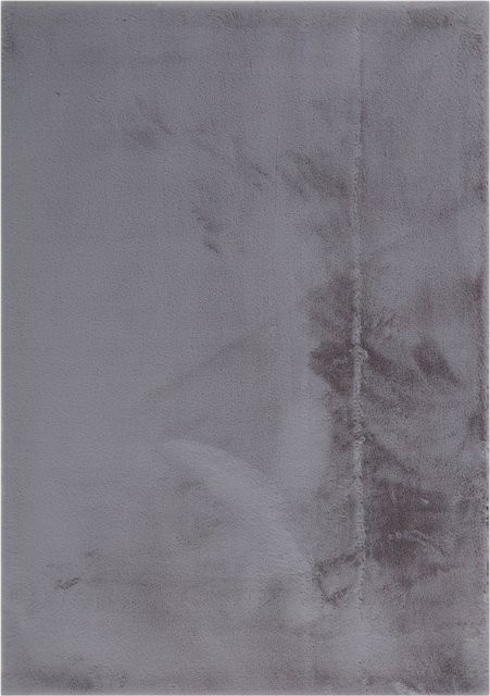 Teppich Kuschel in Grau mit abstraktem Design aus Kunstfell - Bild 1