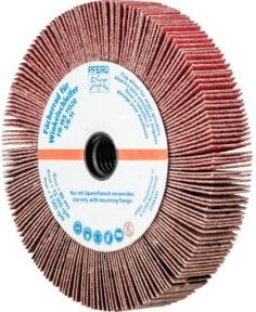 PFERD Lamellenschleifrad für Winkelschleifer, Farbe: Rot, Durchmesser: 115 mm, Breite: 11,5 mm, Höhe: 2 mm - Bild 1
