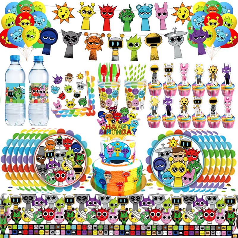 Disney Sprunkies Party-Set mit Ballons und Geschirr in Mehrfarbig für Kinder - Bild 3