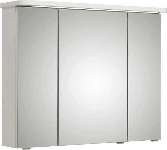 Pelipal Spiegelschrank Serie 4005 in Weiß Hochglanz mit Soft-Close-Türen und internen Regalen, Breite: 90 cm - Bild 1