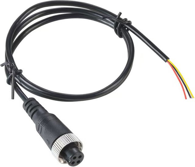 GX12 M12 3Pin Luftfahrt-Verlängerungskabel mit weiblichem Signalstecker in Schwarz für DVR, Video, CCTV und Monitor - Bild 1