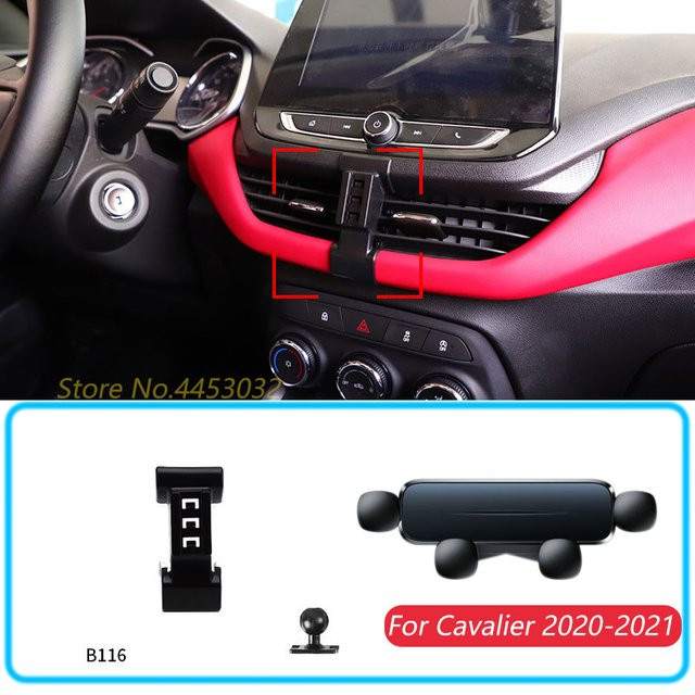 Auto Telefon Halter für Chevrolet Onix 2020-2022 Schwerkraft-Halterung mit Basis in Schwarz - Bild 1