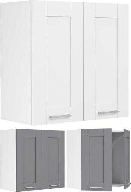 VCM Küchenschrank hängend Colura im Landhaus Stil mit zwei Drehtüren und zwei Fächern, H x B x T: 60 x 60 x 31 cm - Bild 1
