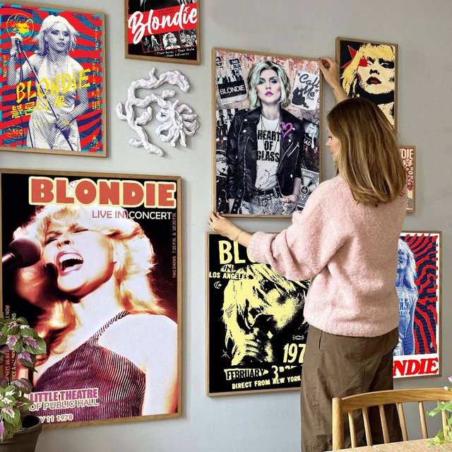 Potdemiel Punk Rock Poster Blondie Wandkunst in Multicolor, Breite: 10 cm, Höhe: 15 cm - Bild 1