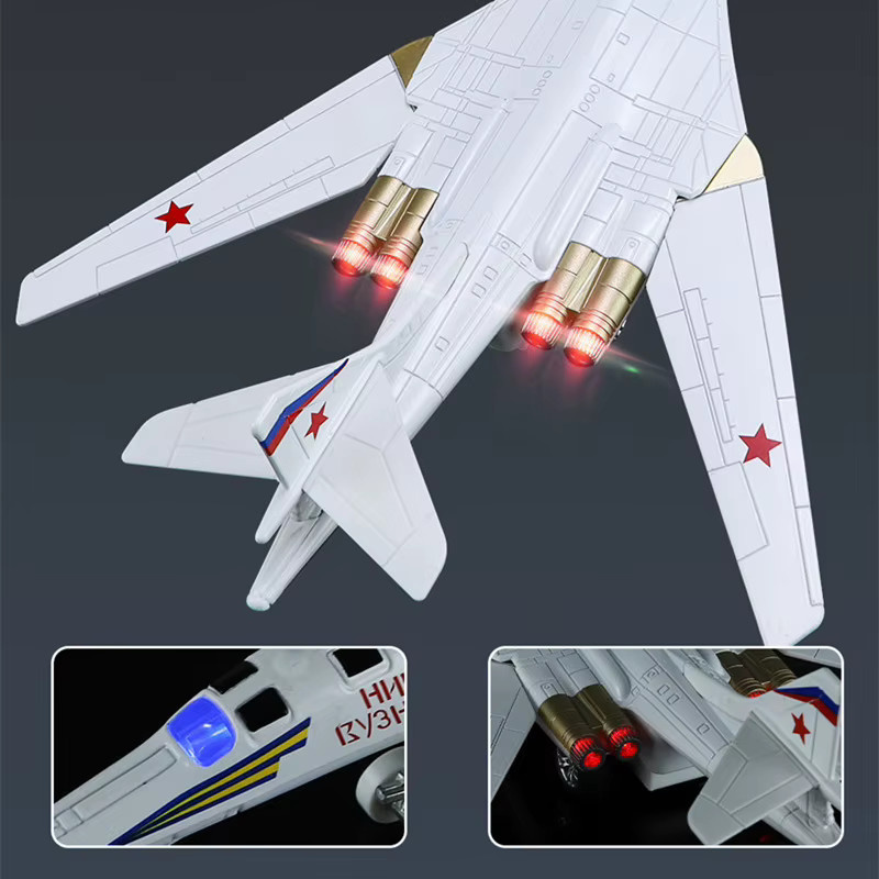 Muwanzhi White Swan Tu-160 Strategischer Bomber, Metall, mit Sound und Licht - Bild 2