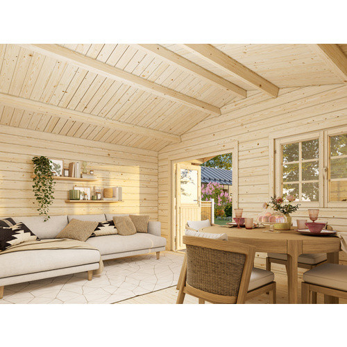 PALMAKO Gartenhaus Helena aus Fichtenholz in Grau mit Satteldach und Fußboden, B/T/H: 514 x 524 x 285 cm - Bild 1