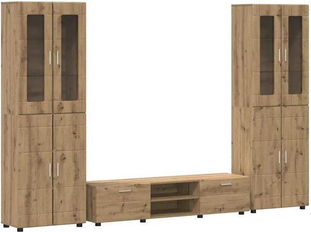 vidaXL TV-Schrankset mit Schubladen in Artisan-Eiche, modern, braun, B: 150,0 cm, H: 50,8 cm - Bild 1