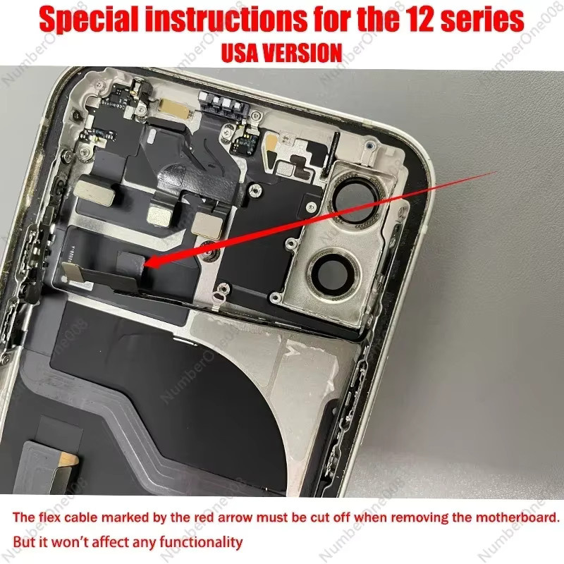 Apple iPhone 12 12 Pro 12 Mini Rückschale Ersatzgehäuse mit Mittelrahmen Baugruppe in Blau oder Weiß - Bild 2