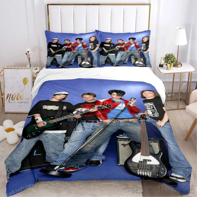 Tokio Hotel Bettwäsche-Set für Kinderzimmer aus Mikrofaser in Blau, B/H: 245 x 210 cm - Bild 1