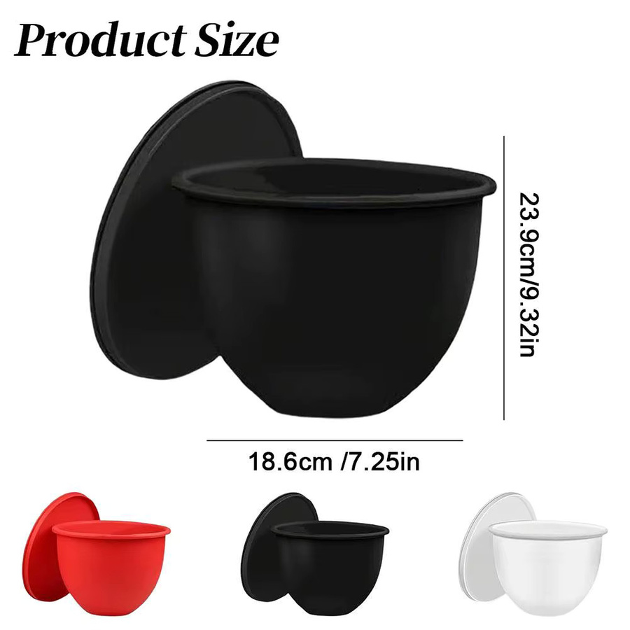 Silikon-Schüsseleinlagen für KitchenAid 5-Qt-Mixer in Schwarz, lebensmittelechte Küchenhelfer zum Backen und Kochen, rund - Bild 6