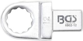 BGS Einsteck-Ringschlüssel aus Chrom-Vanadium in Silber, 12 mm - Bild 1