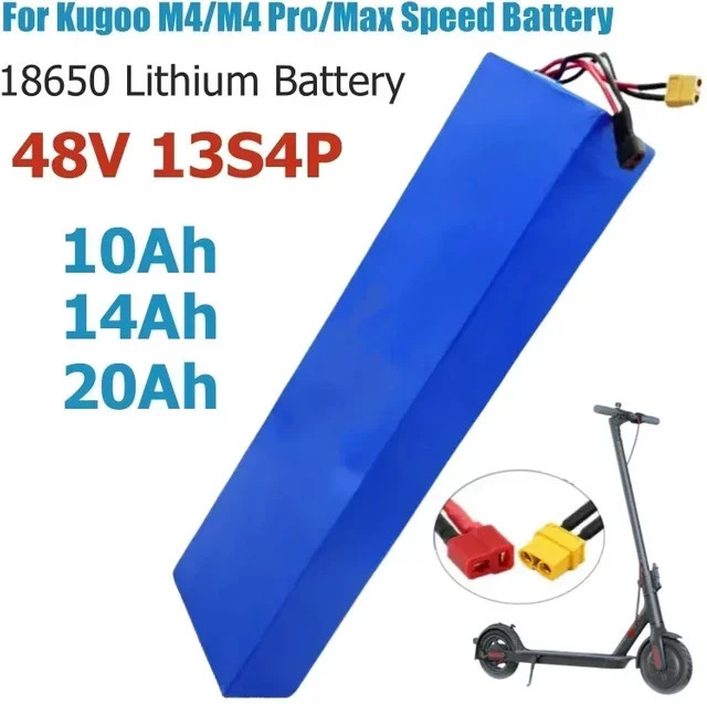 48 V 20000 mAh 14 Ah 13S4P 18650 Lithium-Akku mit BMS in Blau für Kugoo M4 M4 Pro Max Speed als Ersatzakku - Bild 1