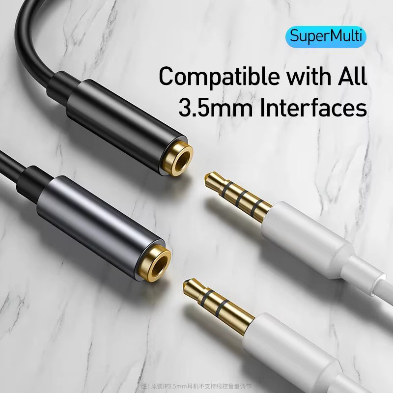 Baseus USB-C auf 3,5 mm Klinke Audio-Adapter Grey - Bild 6