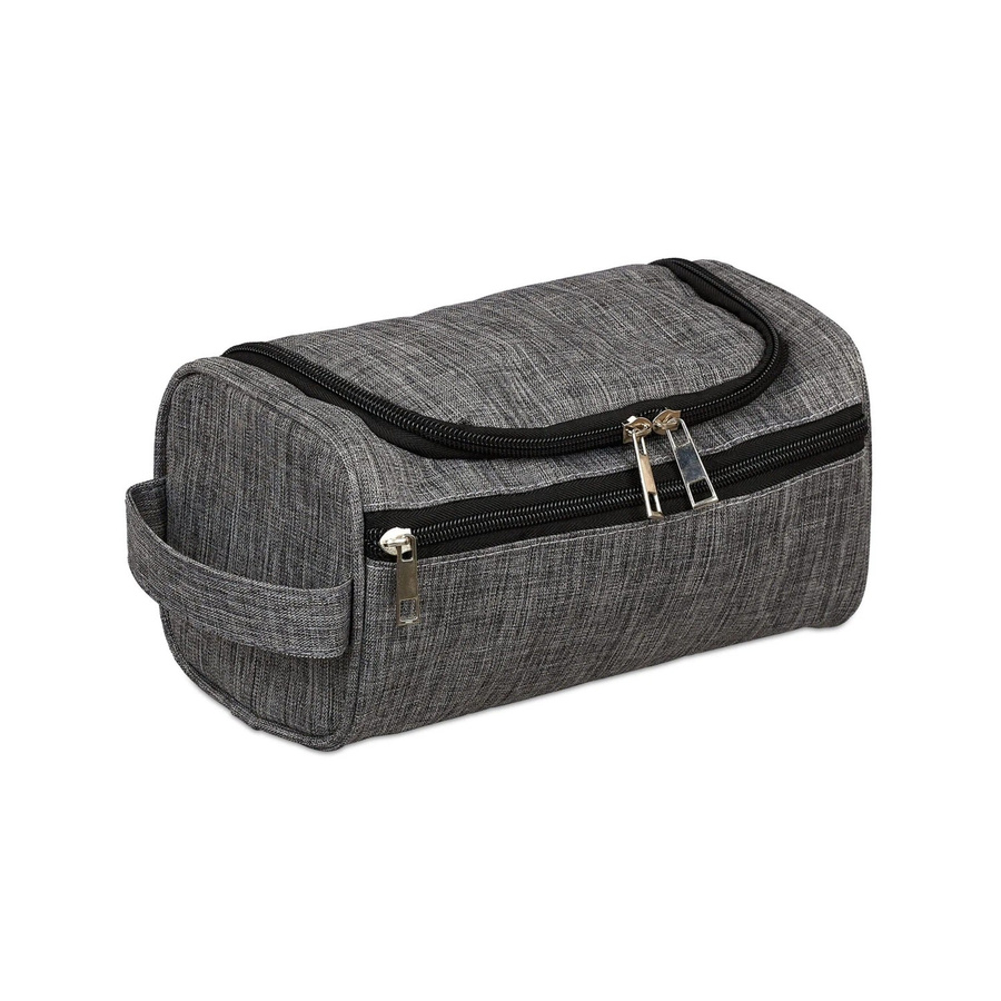 Relaxdays Kulturbeutel aus wasserdichtem 600D Polyester in Grau, B/T/H: 23 x 13 x 13 cm - Bild 2