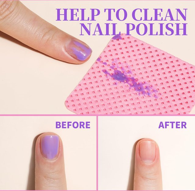CNKESS Nagelreinigungstücher, 200 Stück, Weiß - Bild 1