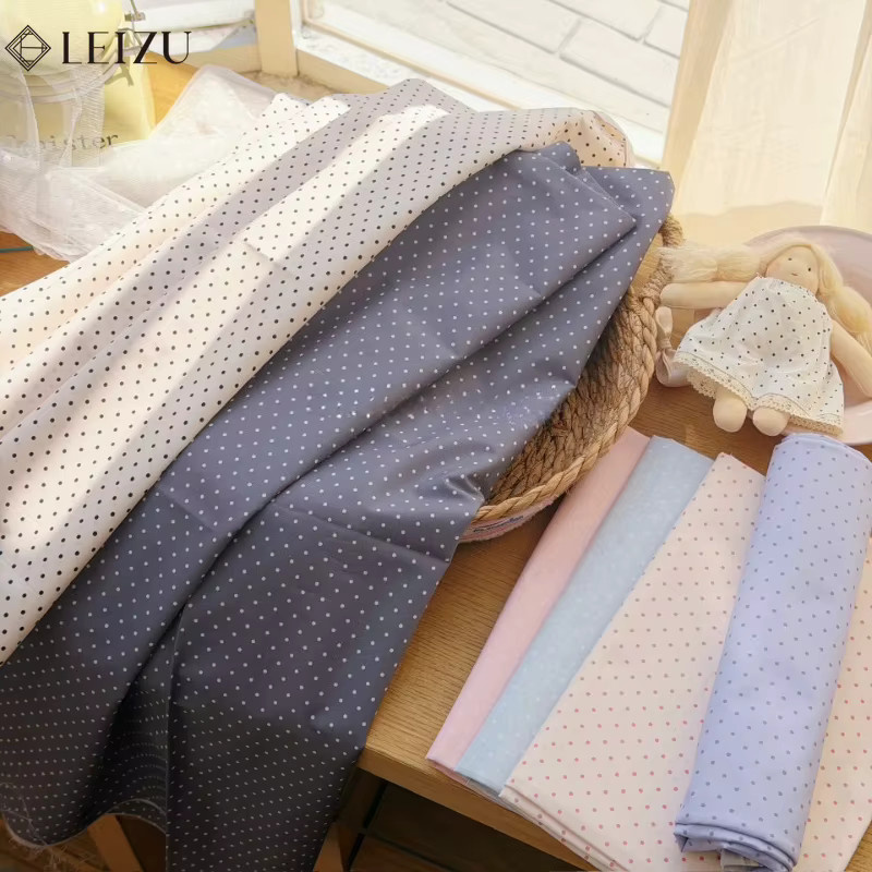 Xintianji Baumwollstoff mit Polka-Dot-Print in Multicolor für DIY-Näharbeiten und Textilien - Bild 2