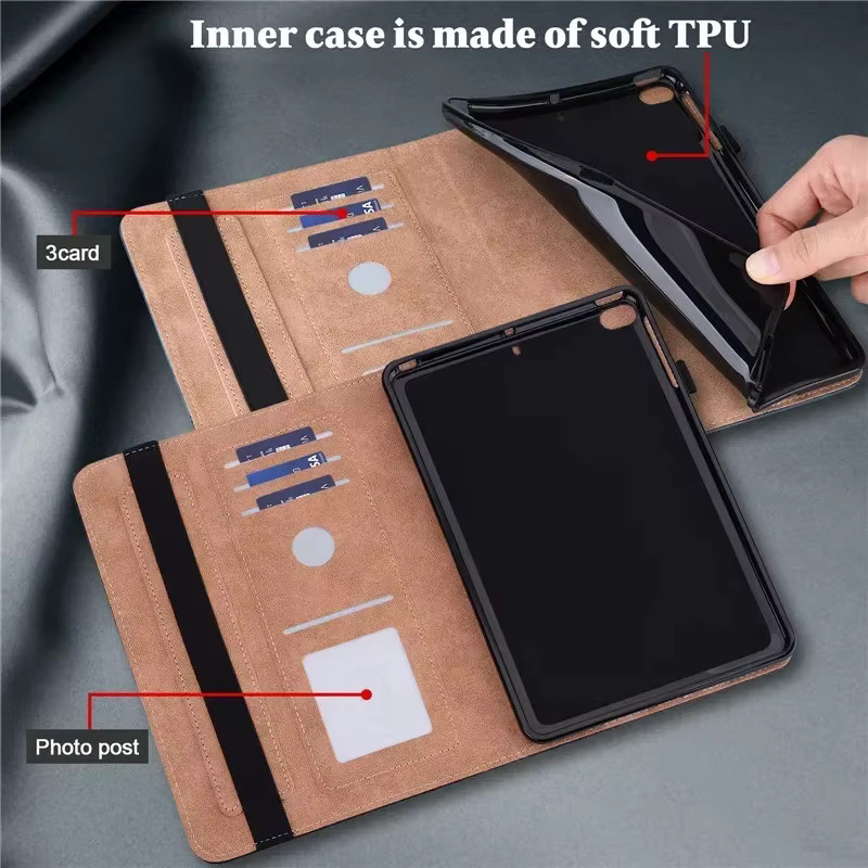 VIGENCIA Luxus PU Leder Brieftasche für Xiaomi Redmi Pad Pro 12,1 Zoll in Blau - Bild 5