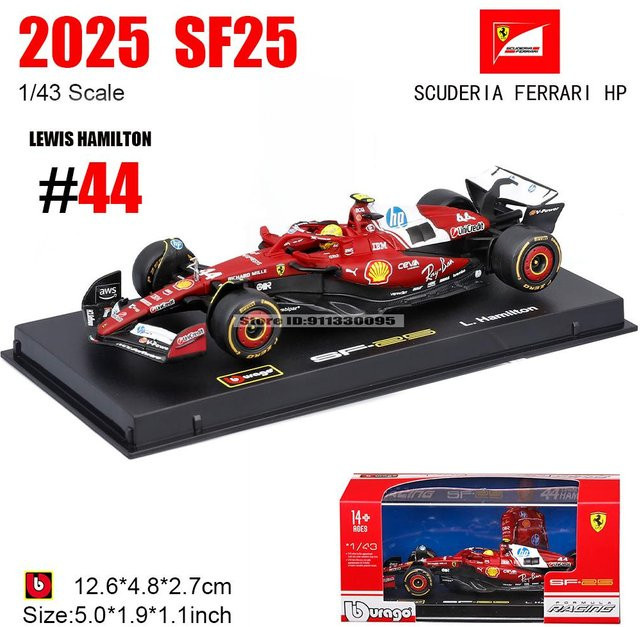 Bburago Scuderia Ferrari F1 Sf25 Automodell, 1:43, ab 14 Jahren - Bild 1
