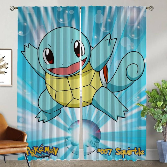 Zweierpack Tüll-Vorhänge für Kinderzimmer und Wohnzimmer mit Motiv, Blau, B: 50 cm, H: 70 cm - Bild 1