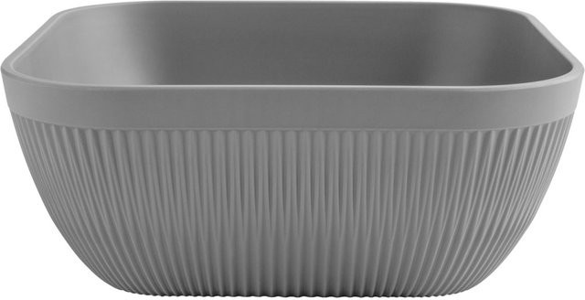 VEGA Schale Kanas quadratisch mit Relief, grau, Melamin, Volumen: 3,6 l, B/T/H: 25 x 25 x 10 cm - Bild 1