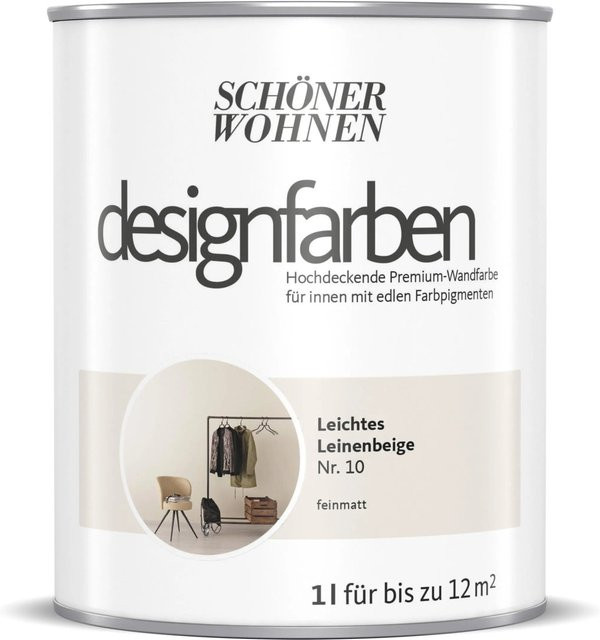 Schöner Wohnen Designfarben Dispersion Leichtes Leinenbeige wasserbasiert und konservierungsmittelfrei - Bild 1