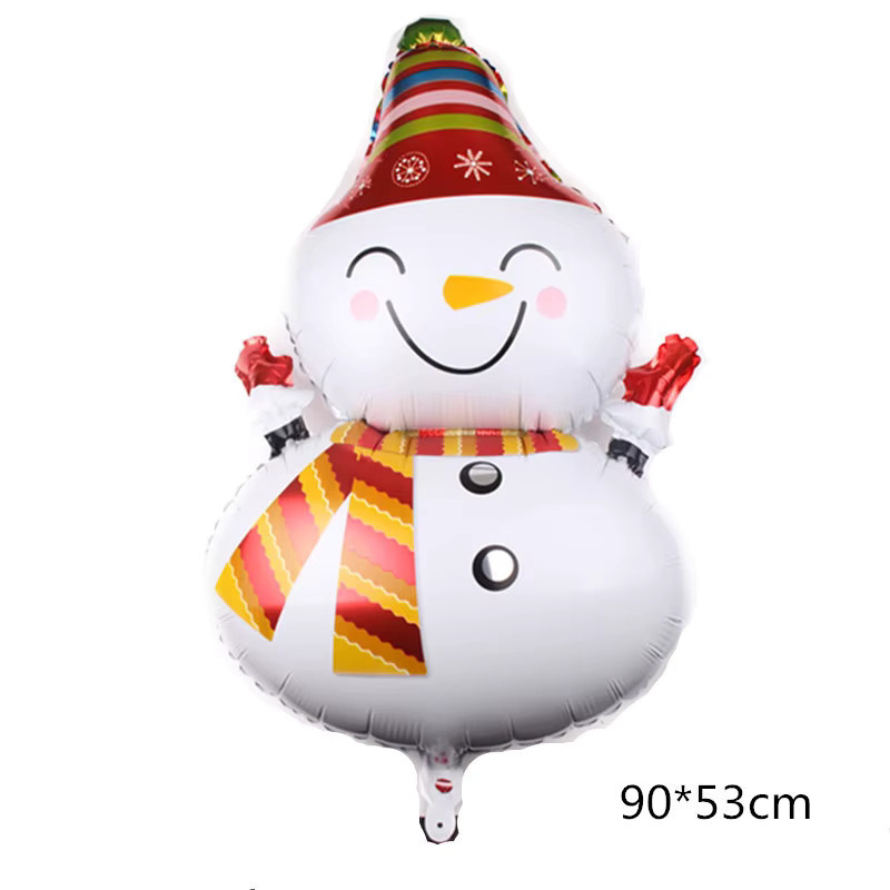 2er Set Weihnachtsdeko Folienballons in Weihnachtsmann und Schneemann Form, Mehrfarbig - Bild 2