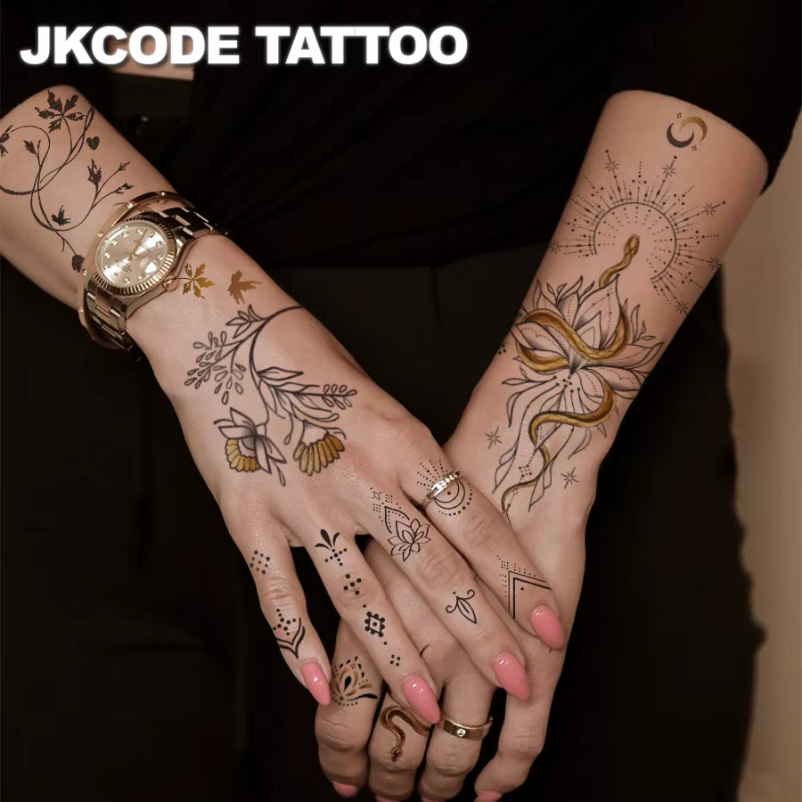 JKCODE TATTOO Set temporäre Tattoos, 6-teilig, Ramadan-Stil, wasserdicht - Bild 4