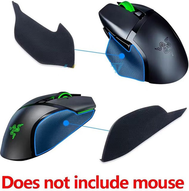 Razer Seitlicher Anti-Rutsch-Grip für Basilisk Ultimate und Basilisk X Hyperspeed in Schwarz mit 3M-Aufkleber - Bild 1