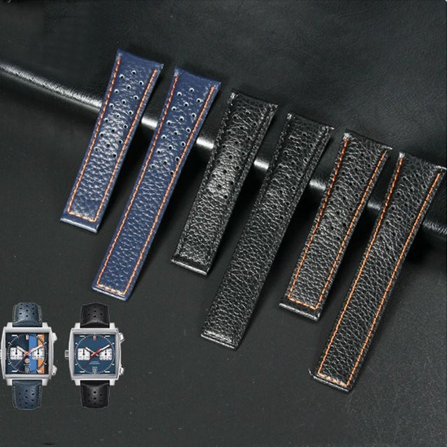 Uhrenarmband Carrera, Kalbsleder, Schwarz, Herren, 22 mm - Bild 1