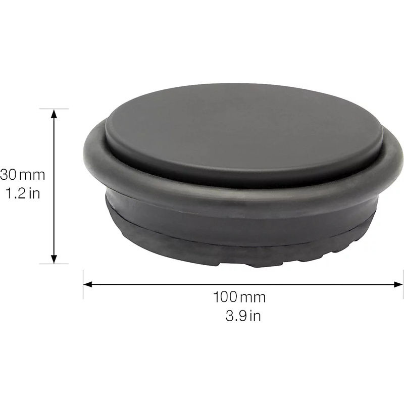 Wagner Bodentürstopper Big Disk Color Schwarz-Matt, Stahl, Ø 100 mm, Höhe: 30 mm - Bild 4