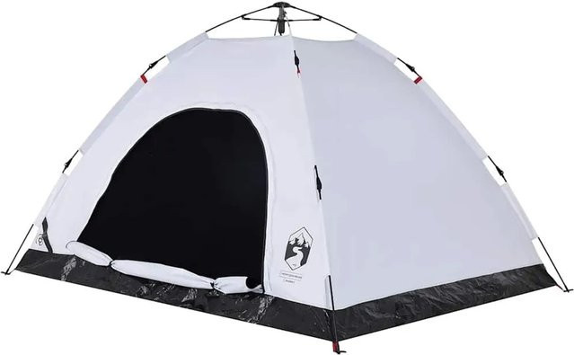 vidaXL Campingzelt für 4 Personen in Weiß mit Verdunkelungsstoff und Quick Release System 4004172 - Bild 1