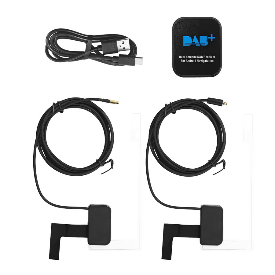 STRONGNAVI DAB+ Dual Antennen-Set für Android Auto Autoradio mit Typ-C MCX Adapter Schnittstelle in Schwarz - Bild 5