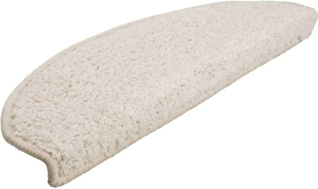 vidaXL Stufenmatten 15er Set Weiß Halbrund aus Polypropylen B/T/H: 65 x 21 x 4 cm - Bild 1