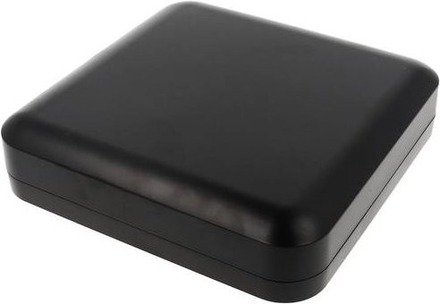 Hammond Electronics 1556HBK Universal-Gehäuse aus flammhemmendem ABS-Kunststoff in Schwarz, B/T/H: 20,0 x 20,0 x 4,5 cm - Bild 1
